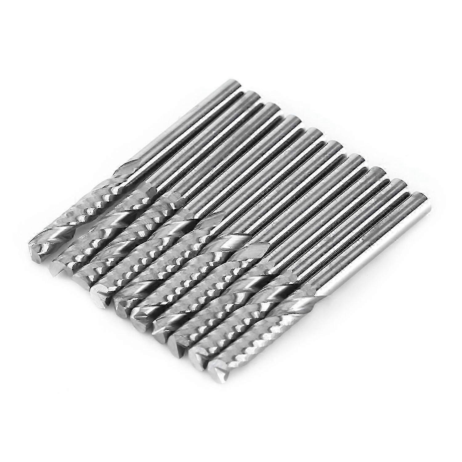 2025 10pcs Tungsten Carbide Spiral End Mills Single Flute Milling Cutter Cnc Router Bits 4mm Shank