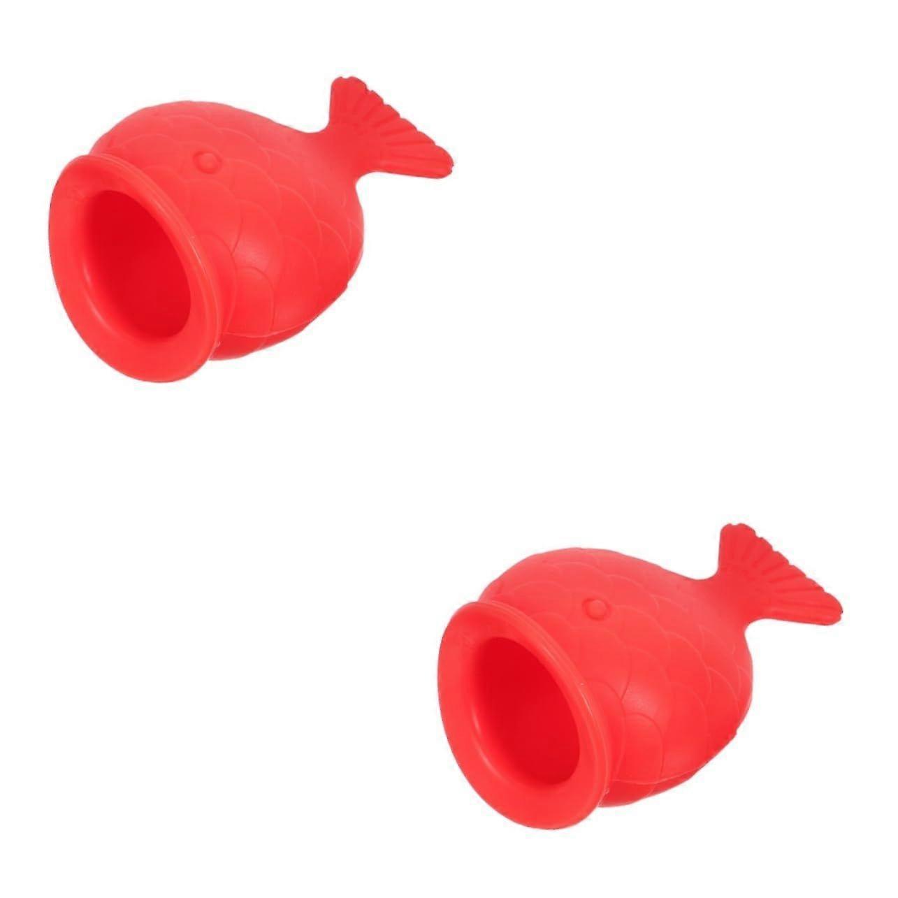2 Pack Silicone Fish Shape Lip Plumper Lip Silicone Lip Plumper(RED)