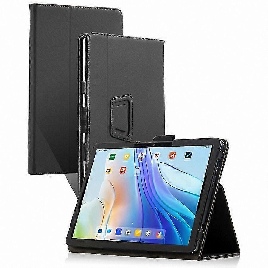 Adjustable Folding Leather Case with Hand Rest and Pen Holder for 11-inch Tablets