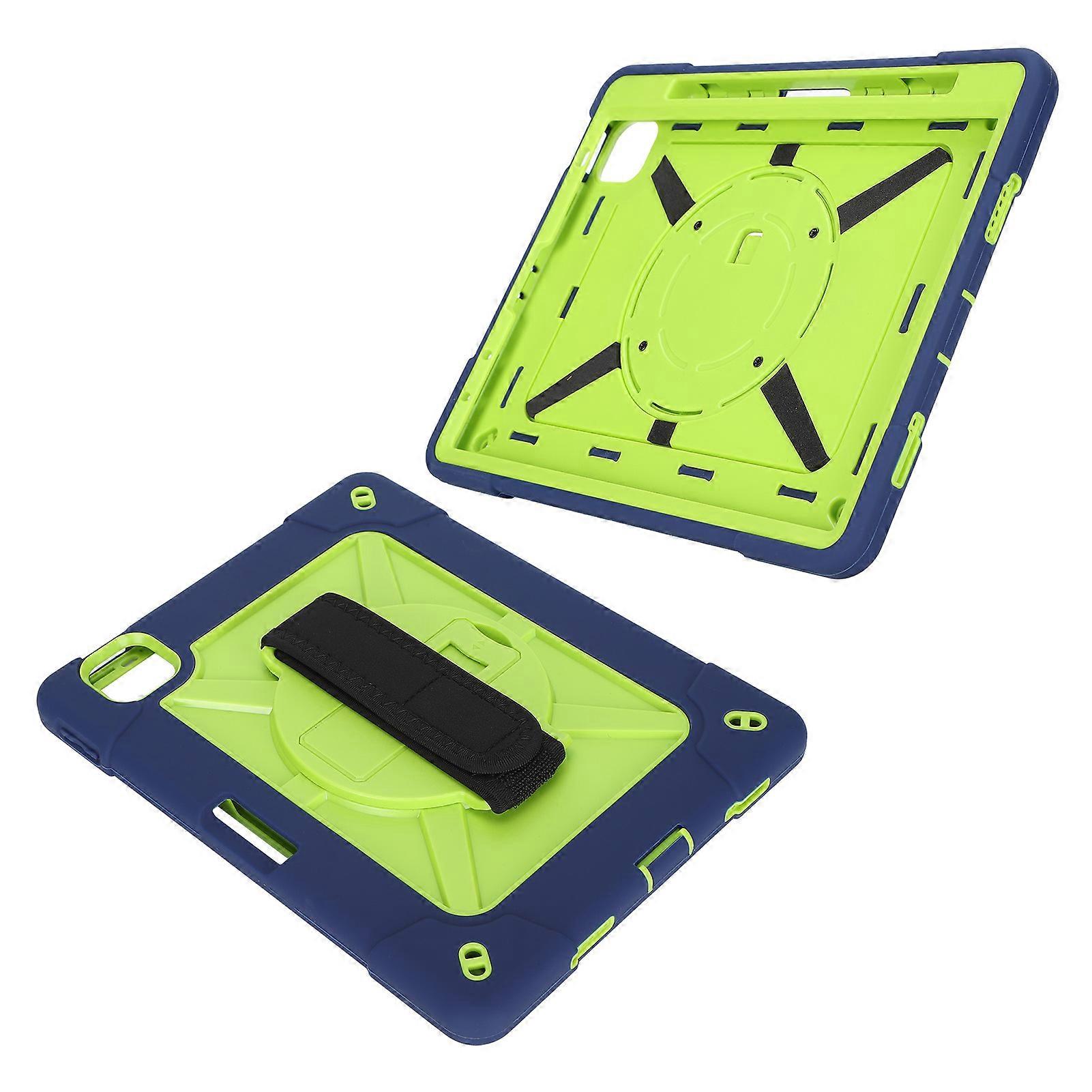 360° Rotating Tablet Case with Strap for iPad Air4 10.9 Dark Blue