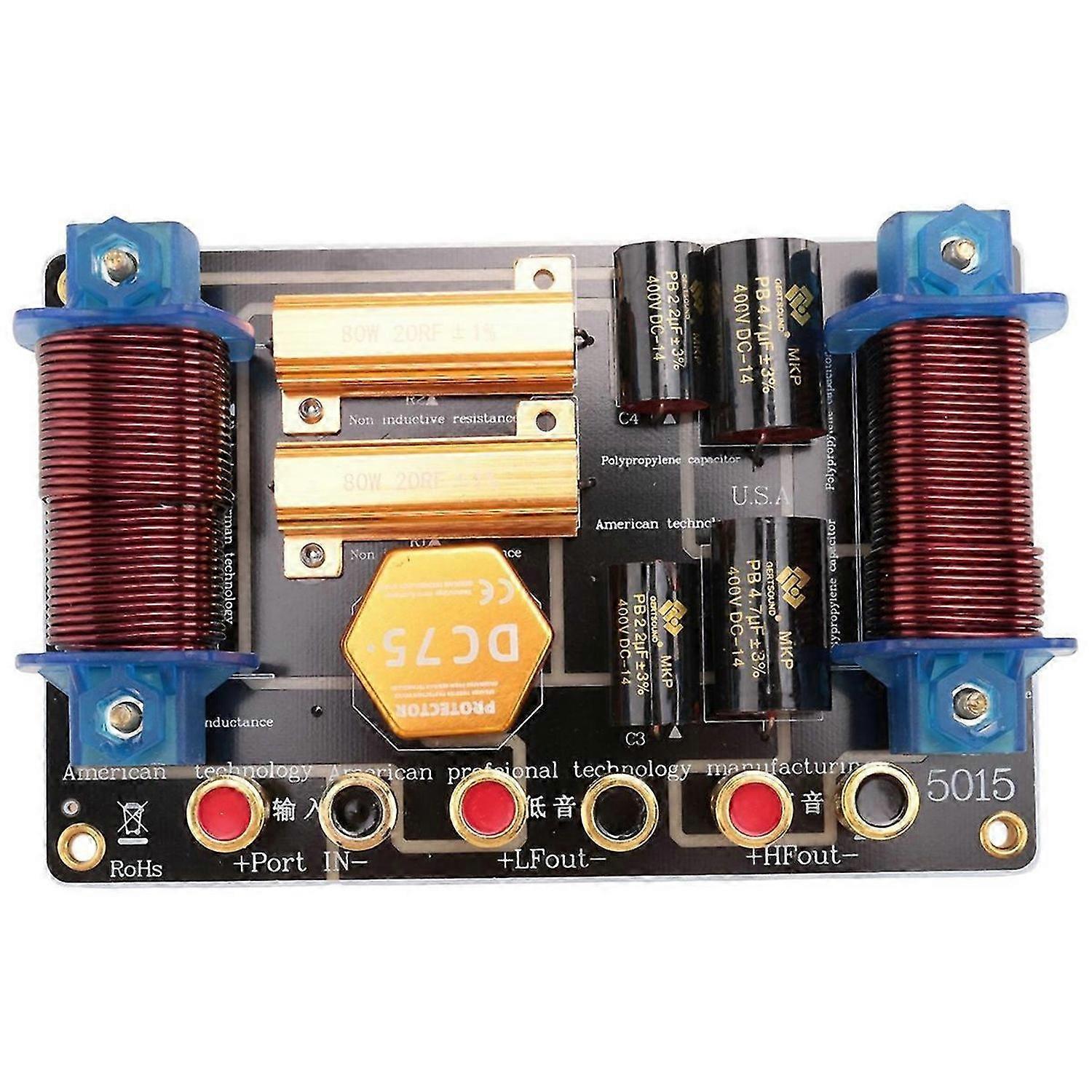 1100W Audio Frequency Divider Two Way Speaker Crossover 12 15 Inch Stage Performance High Power Freq