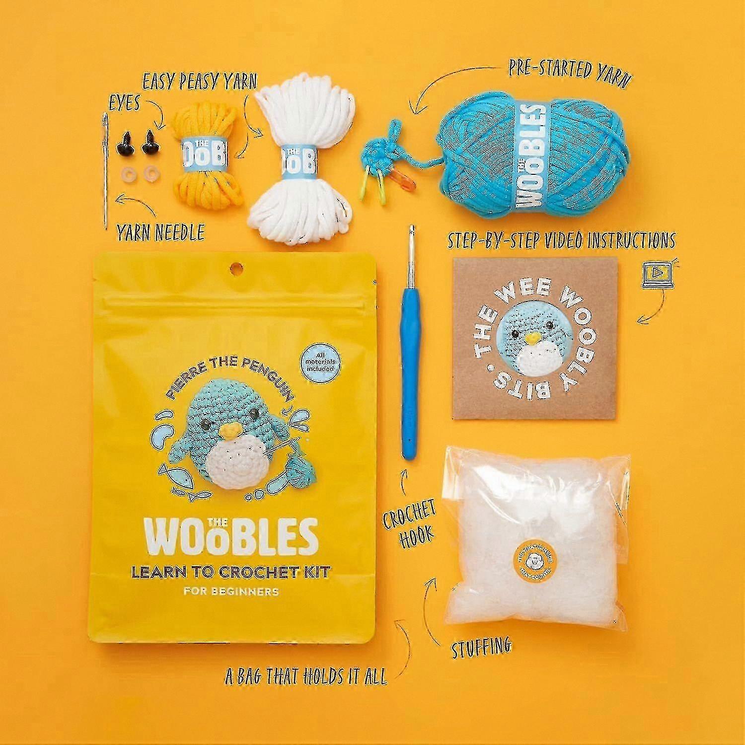 DIY Crochet Kit for Beginners | Create Stuffed Animal Projects | Ideal for Learning Basic Crochet Skills