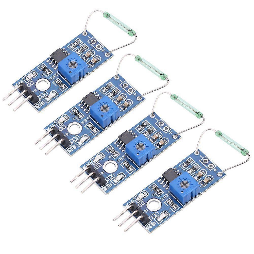 4 pcs/set Reed Sensor Magnetic Switch Module Diy Kit Normally Open