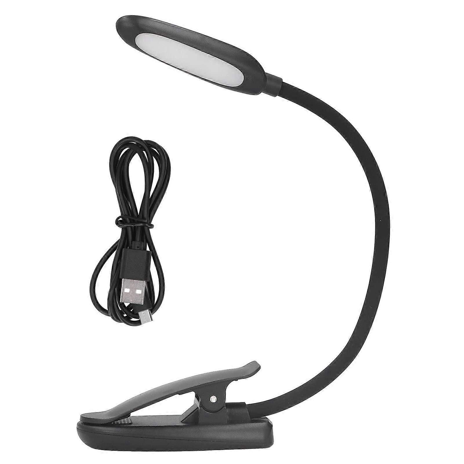 LED Clip On Reading Light 6 LED USB Charging Desk Lamp With Flexible Gooseneck Clamp For Desk Or Headboard