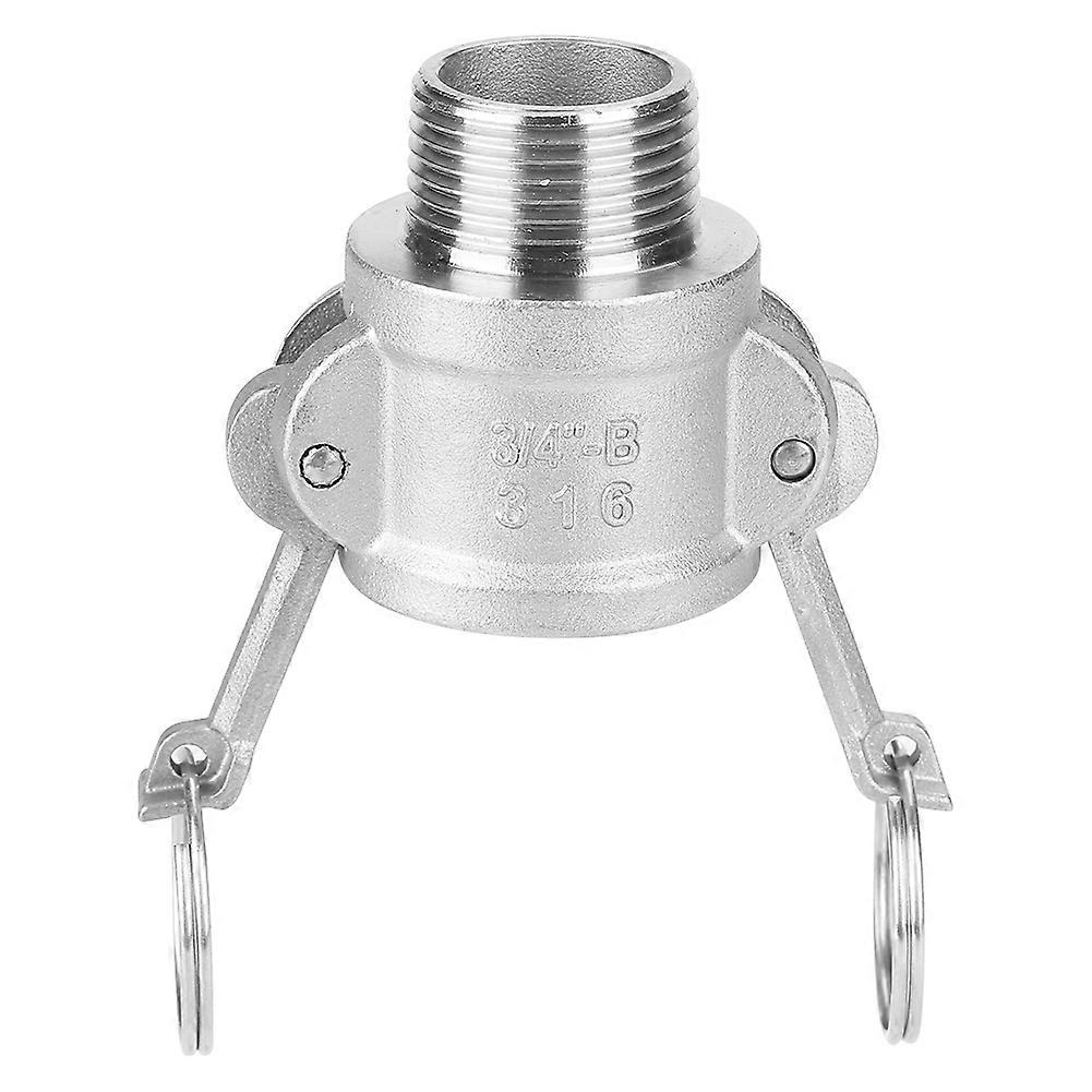 Adaptateur de pompe à déchets en acier inoxydable DN20 3/4" B, raccord femelle Camlock avec filetage mâle