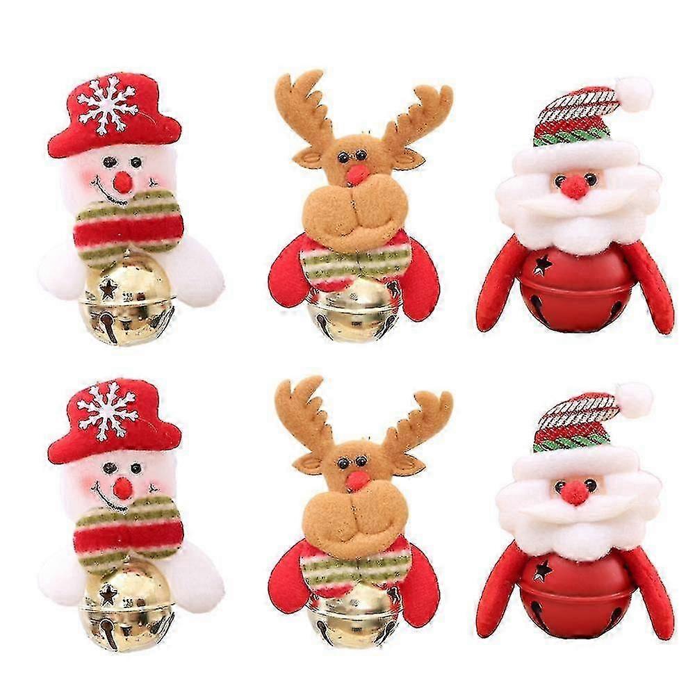 Christmas Bell Ornaments Cute Santa For Holiday Party Decor