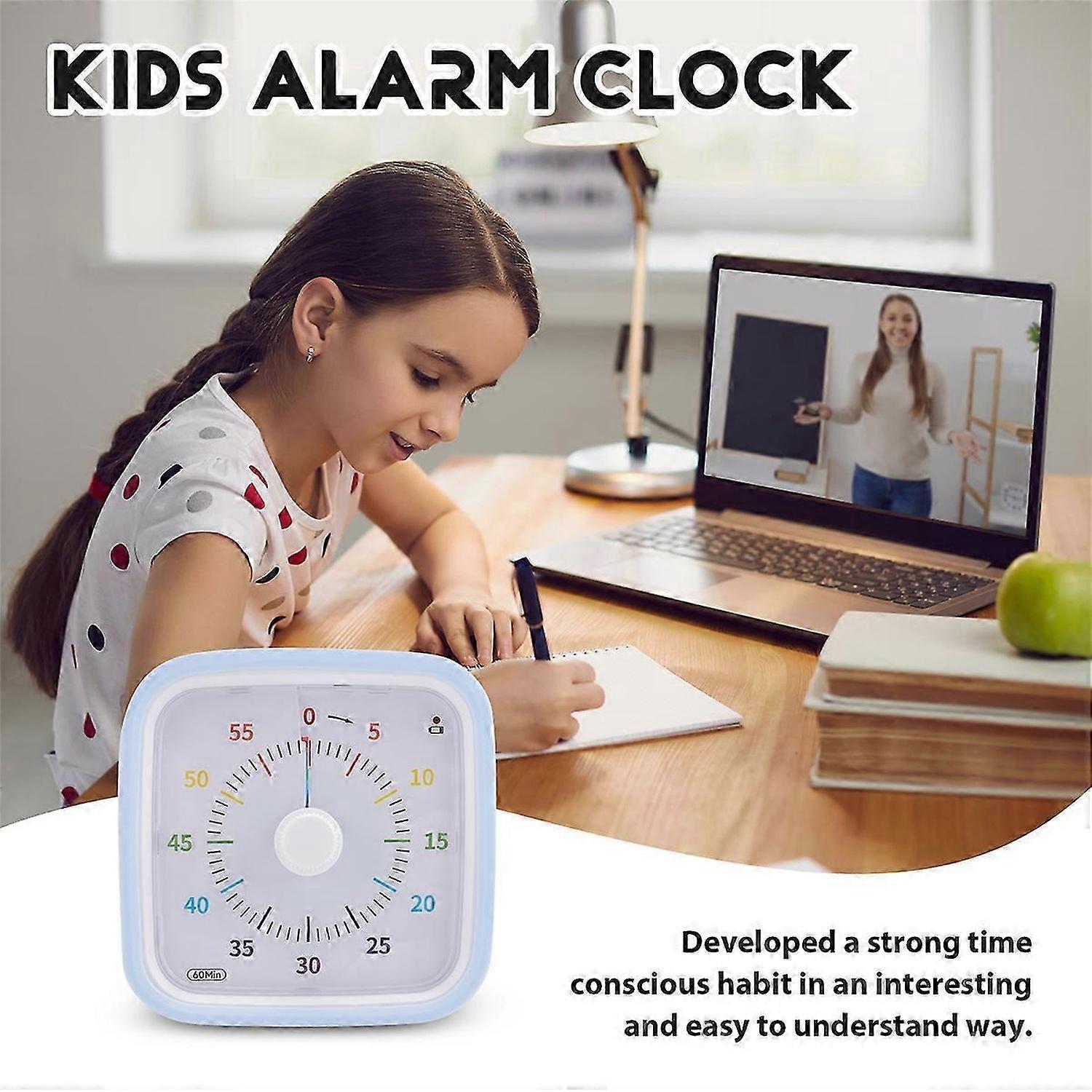 60 Minute Visual Timer with Protective Case, Rainbow Disk Timer, Silent Countdown Time Management To
