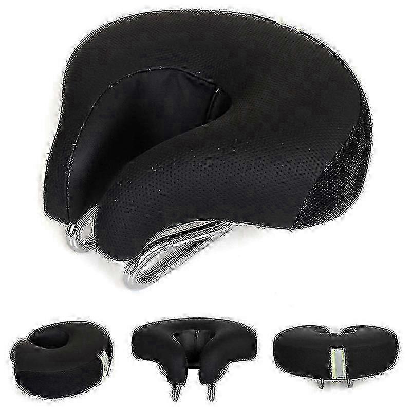 Bicycle Saddle No Nose Bicycle Saddle Mountain Bike Thickened Super Soft Cushio