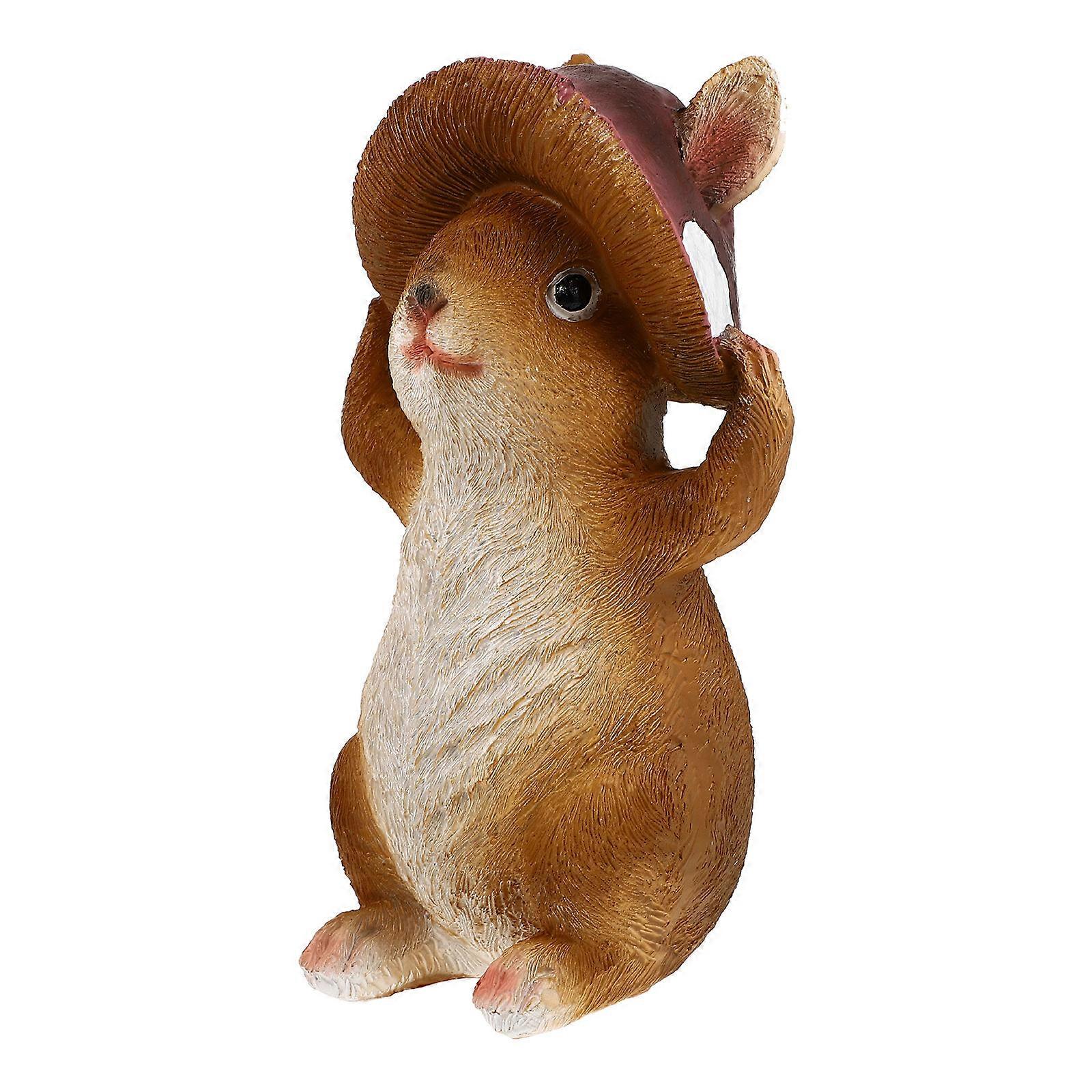 Cartoon Rabbit Statue Designed For Indoor Or Outdoor Decor In 6.5x8x15cm Size Ideal For Housewarming Birthdays 1Pc