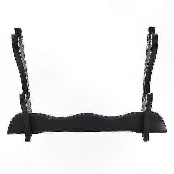 Samurai Sword Katana Wall Mount Display Stand 2-Tier Black