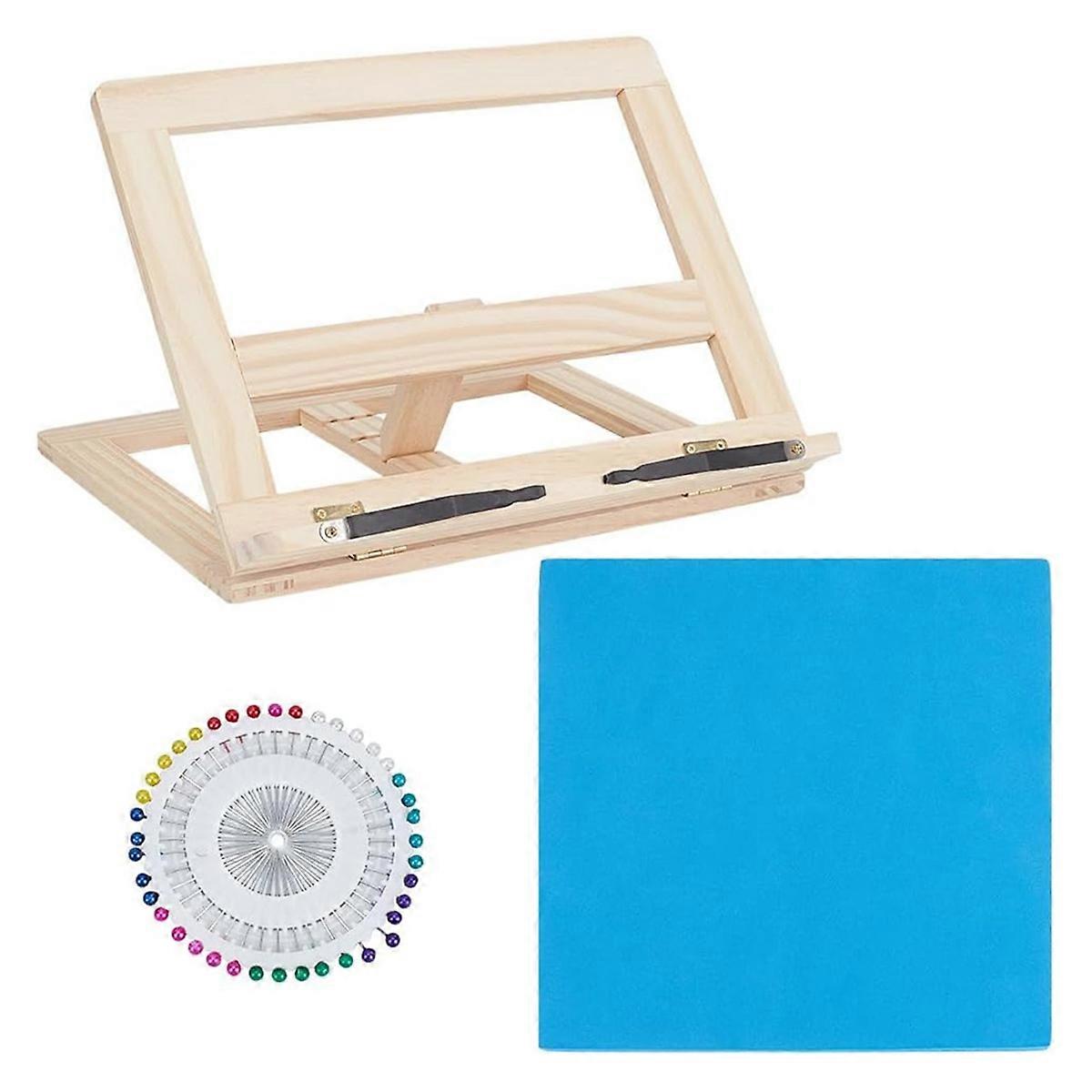 DIY Macrame Board and Pins Kit Adjustable Wood Holder with Foam and Pins, Macrames Supplies Knottin