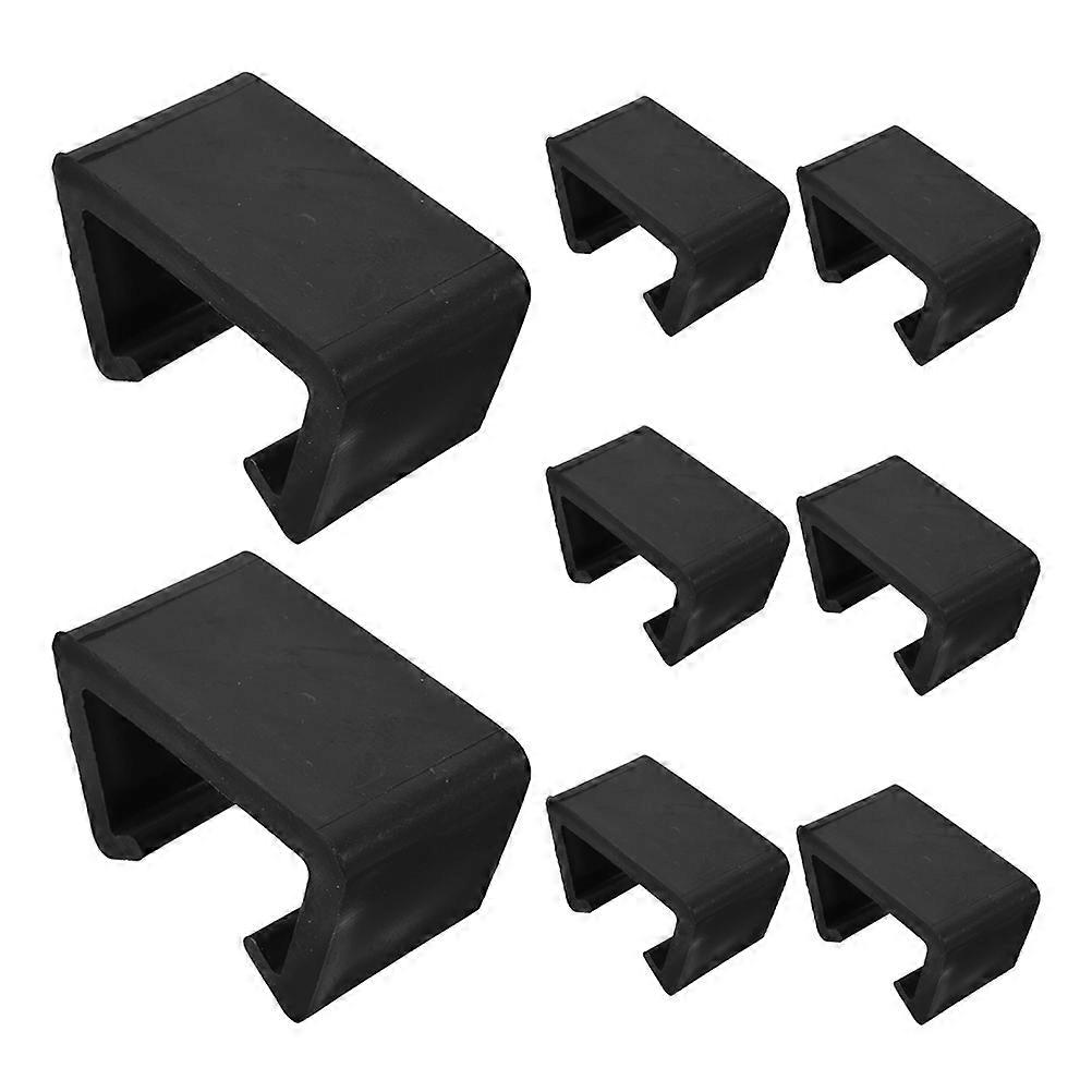 Rattan Sofa Clamps for Secure Fastening 16Pcs Black Plastic Wicker Furniture Clips
