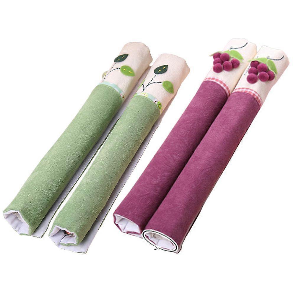 2 Sets Refrigerators Door Handle Covers Kitchen Appliance Fridge Handle Covers