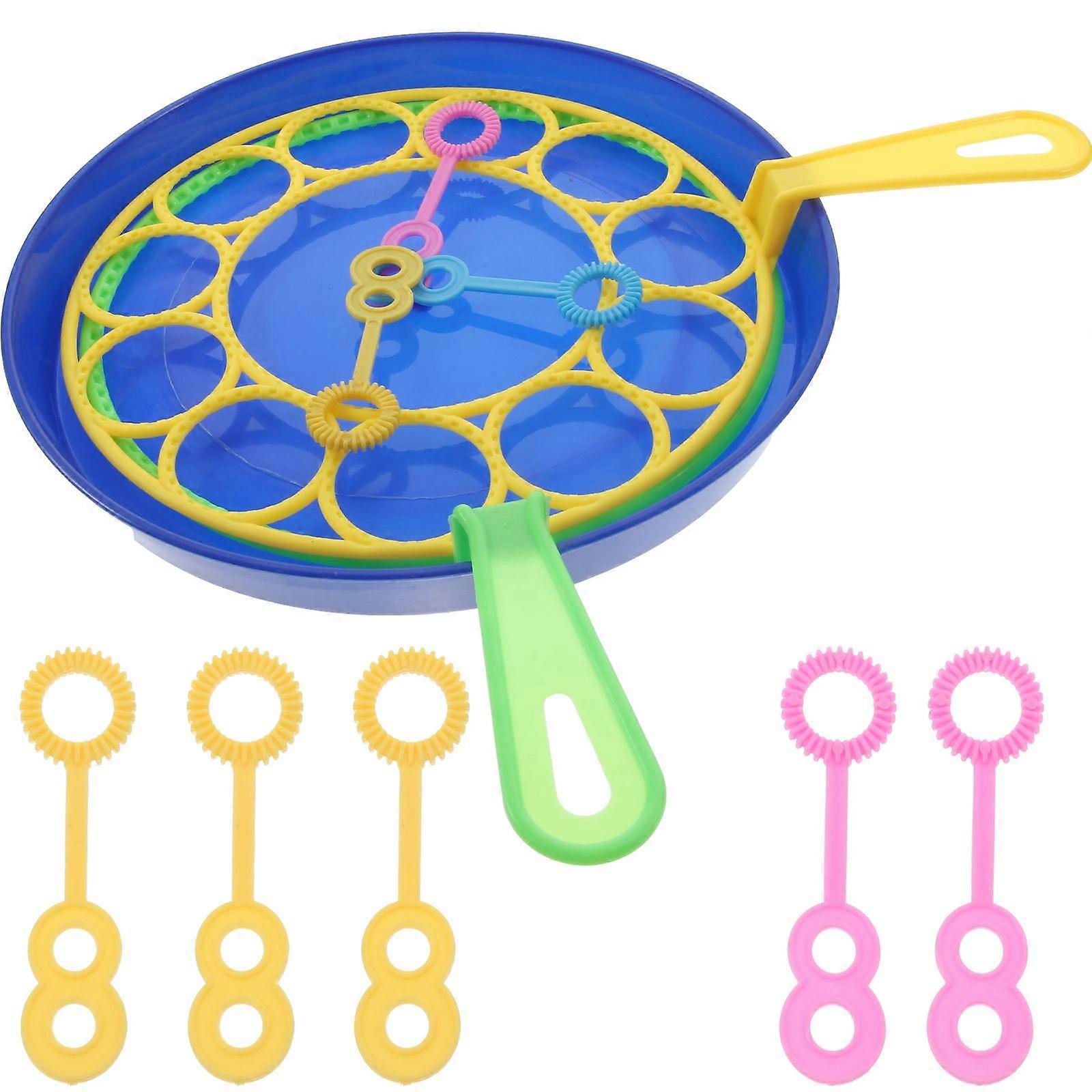1 Set of Bubble Wands Set Large Bubble Maker Bubble Wand Bubbles Maker with Tray Bubble Sticks for Kids