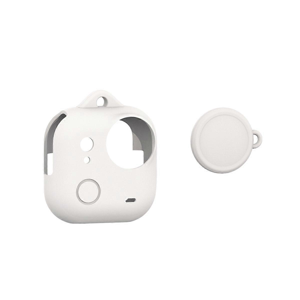 Protective Case for GO UItra Protective Case Thumb Camera Silicone Protective Accessories with Lens Cap White