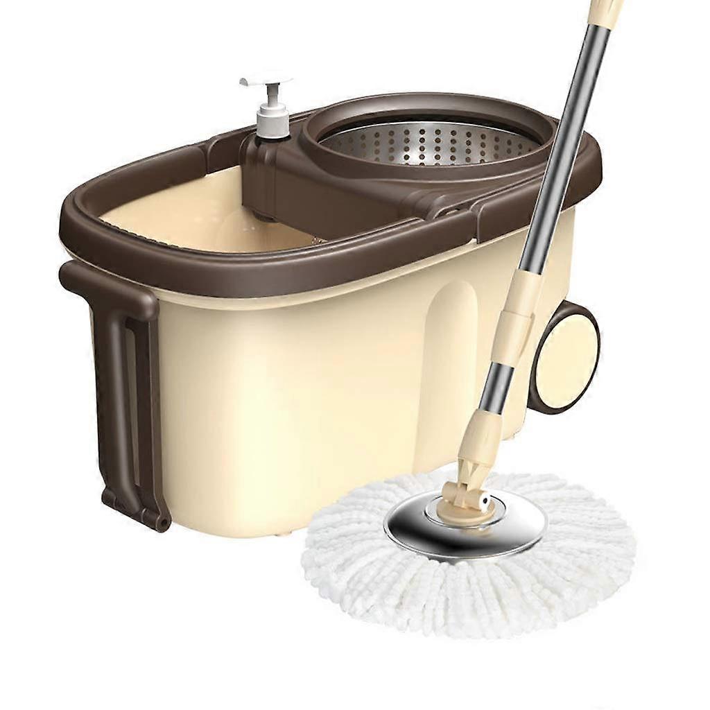 Floor Mop 360Degree SelfWringing Spinning Mop, Washable Microfiber Mop Heads, Easy To Use And Store