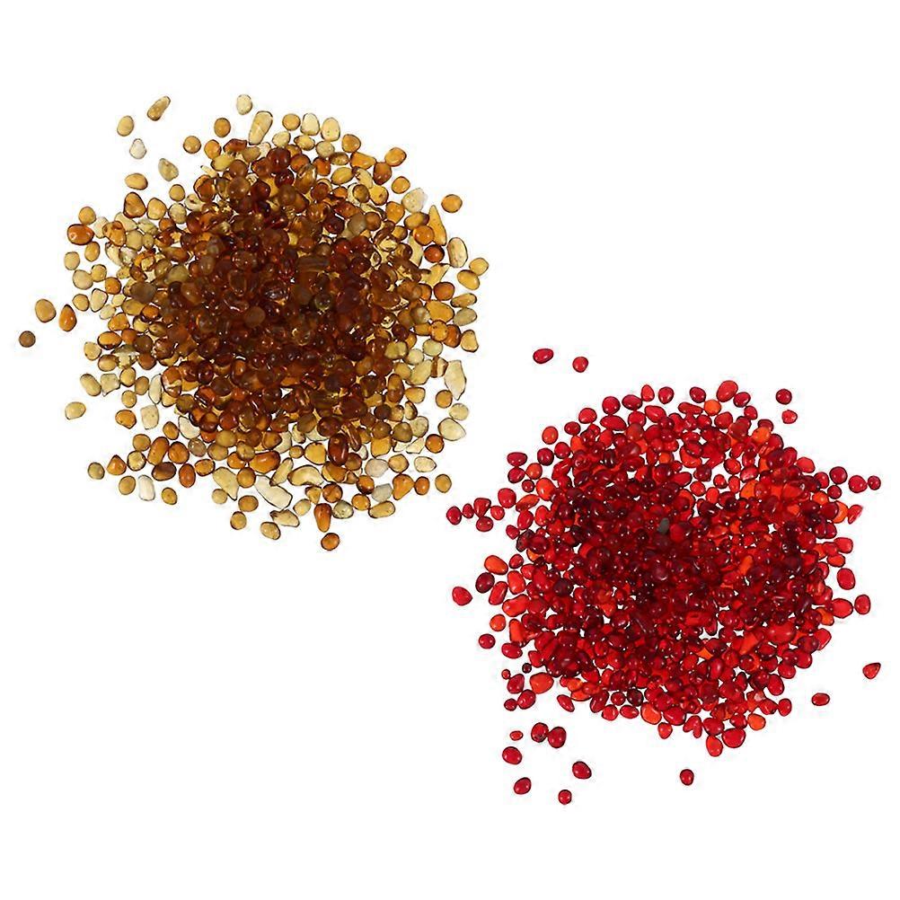 Glass Gravel Stones for Fish Tank Decoration 2Sets Assorted Colors Included