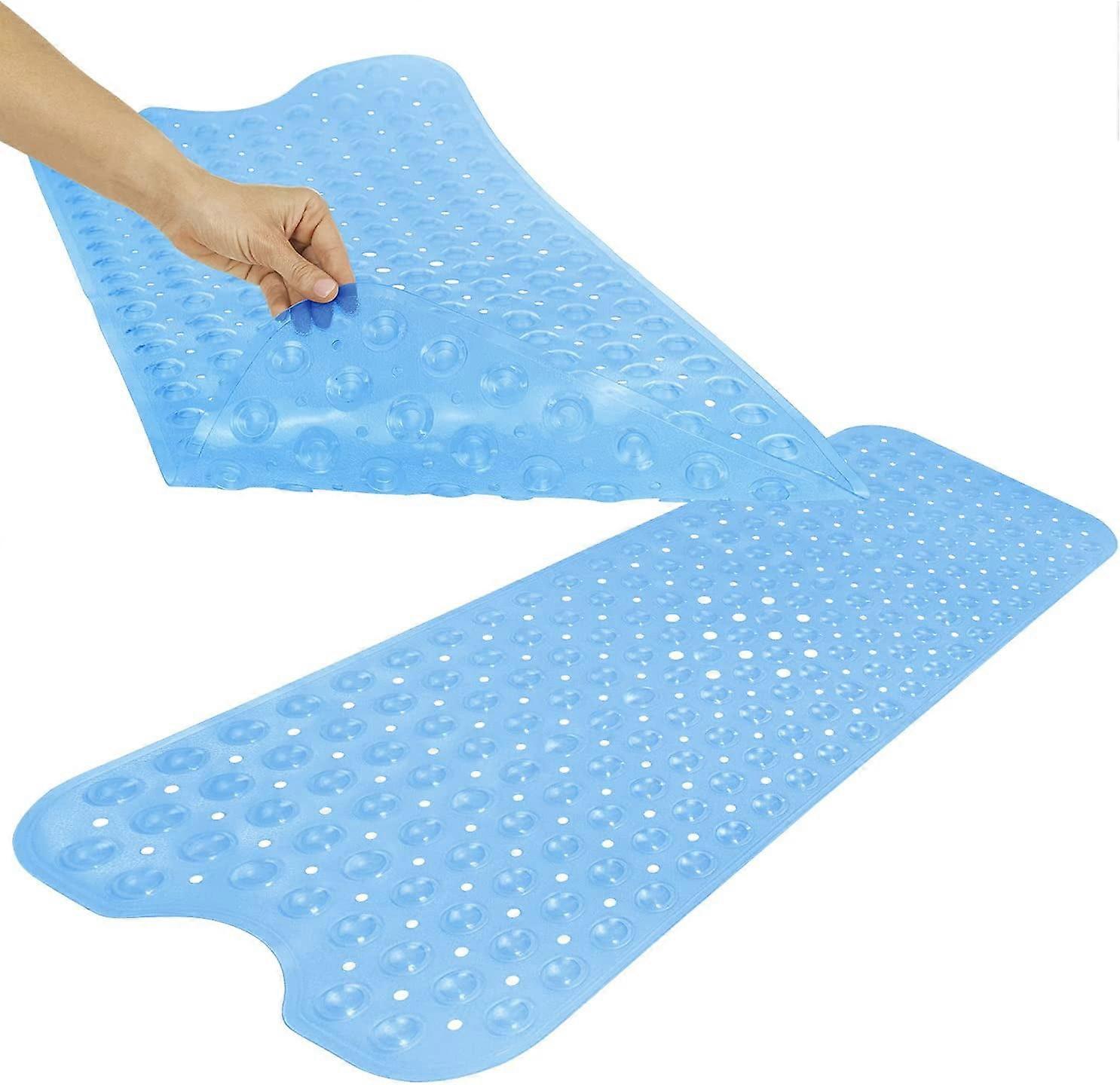 Bathtub Mat for Bath & Shower - Non Slip Suction Rubber Pad, Textured Grip, Machine Washable, Eco-Friendly - Compatible with Standard Tubs