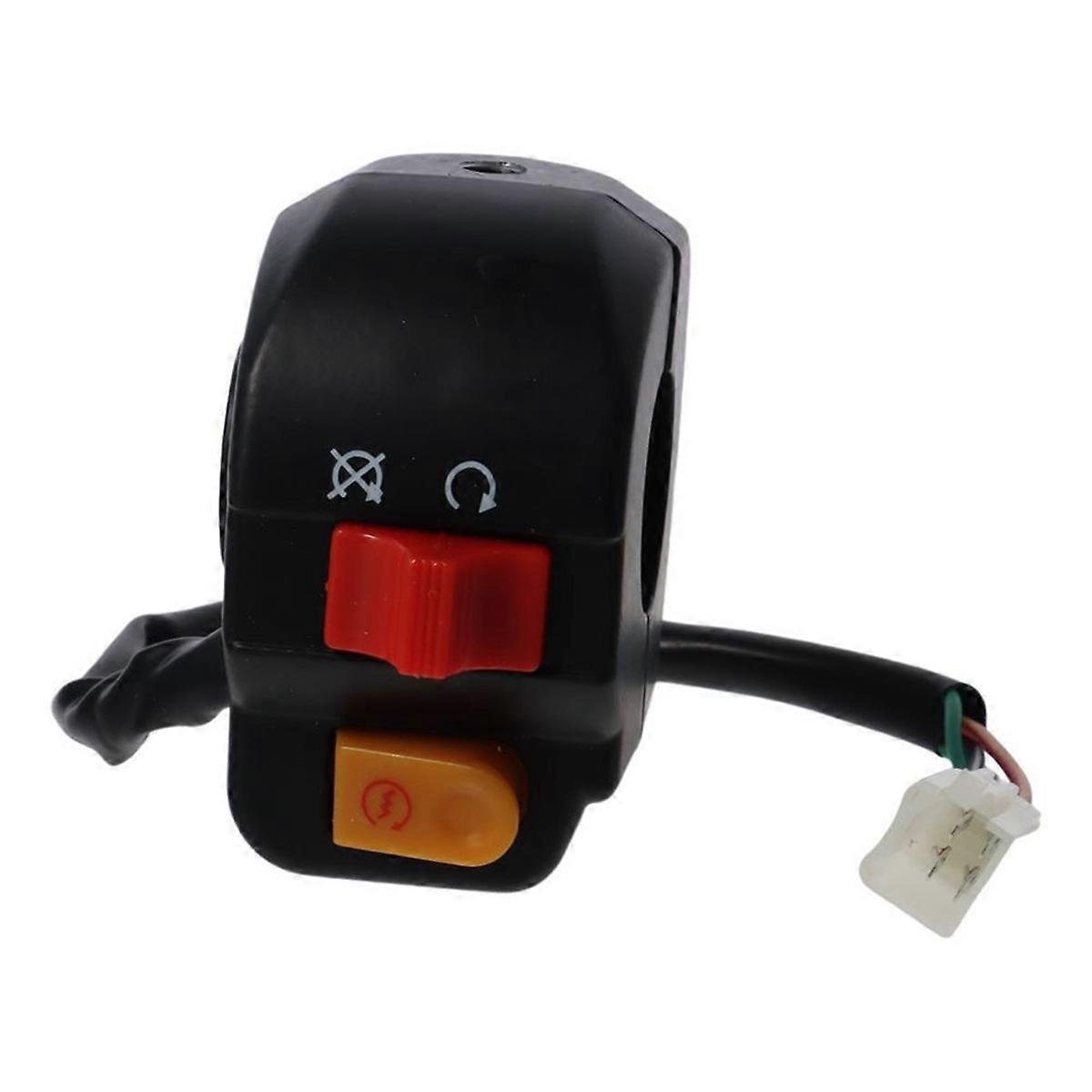 Motorcycle Right Handlebar Switch Headlight Switch Button with Ignition on Off Switch for 7/8" 22mm