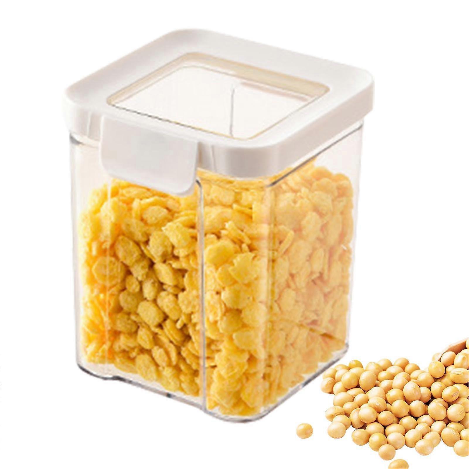 Cereal Storage Containers 950ml, BPA-Free Airtight Canisters for Rice, Flour, Sugar, Dry Food, Transparent Pantry Organizer