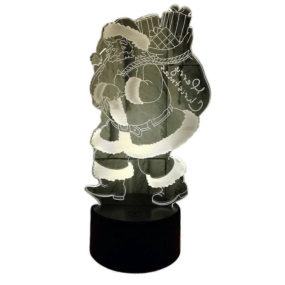 LED Christmas Santa Lamp Acrylic Table Lamp for Lighting Touch Switch Night Light
