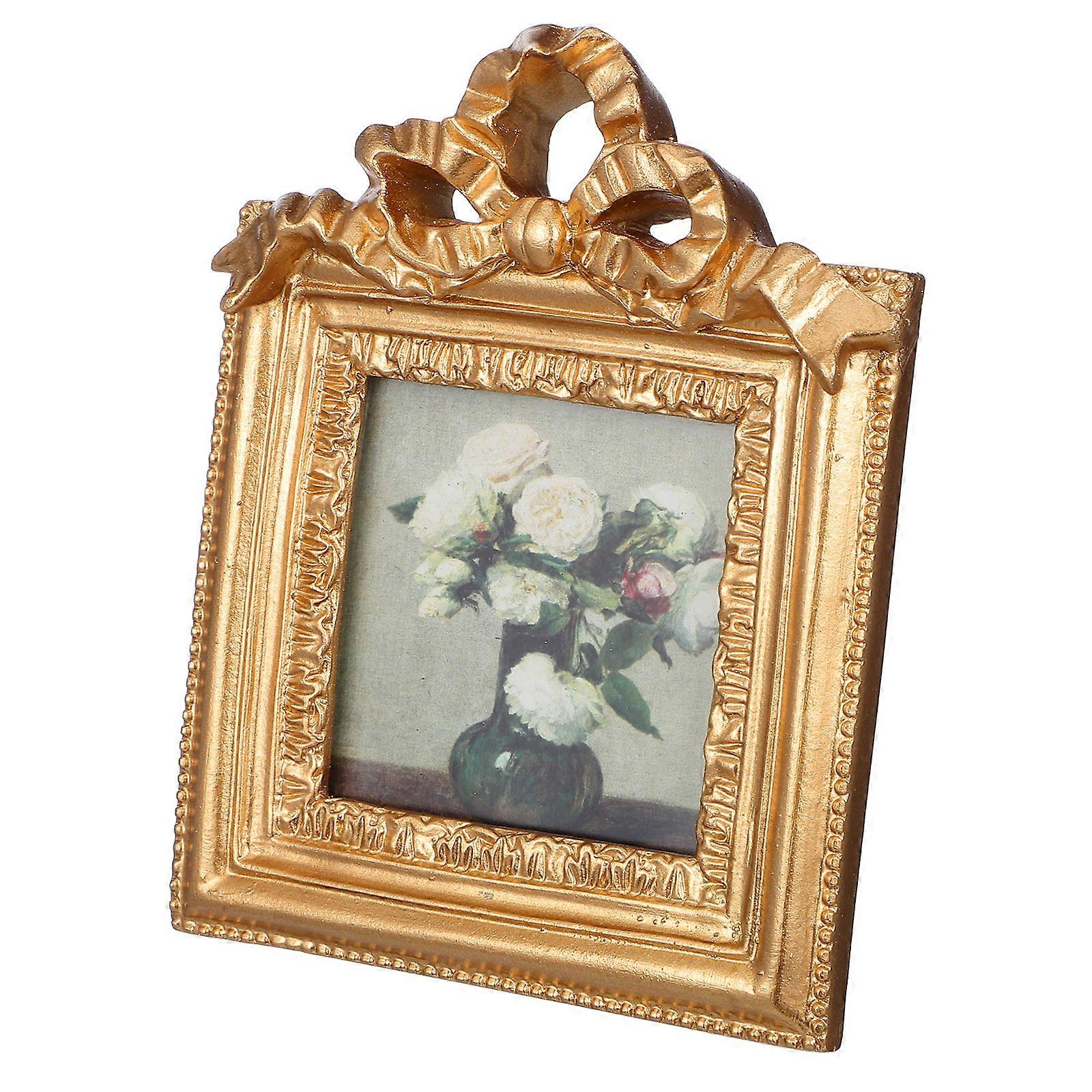 Vintage Style Resin Picture Frame For Wall And Tabletop 12.00X9.50X2.00CM Photo Display 3Pcs