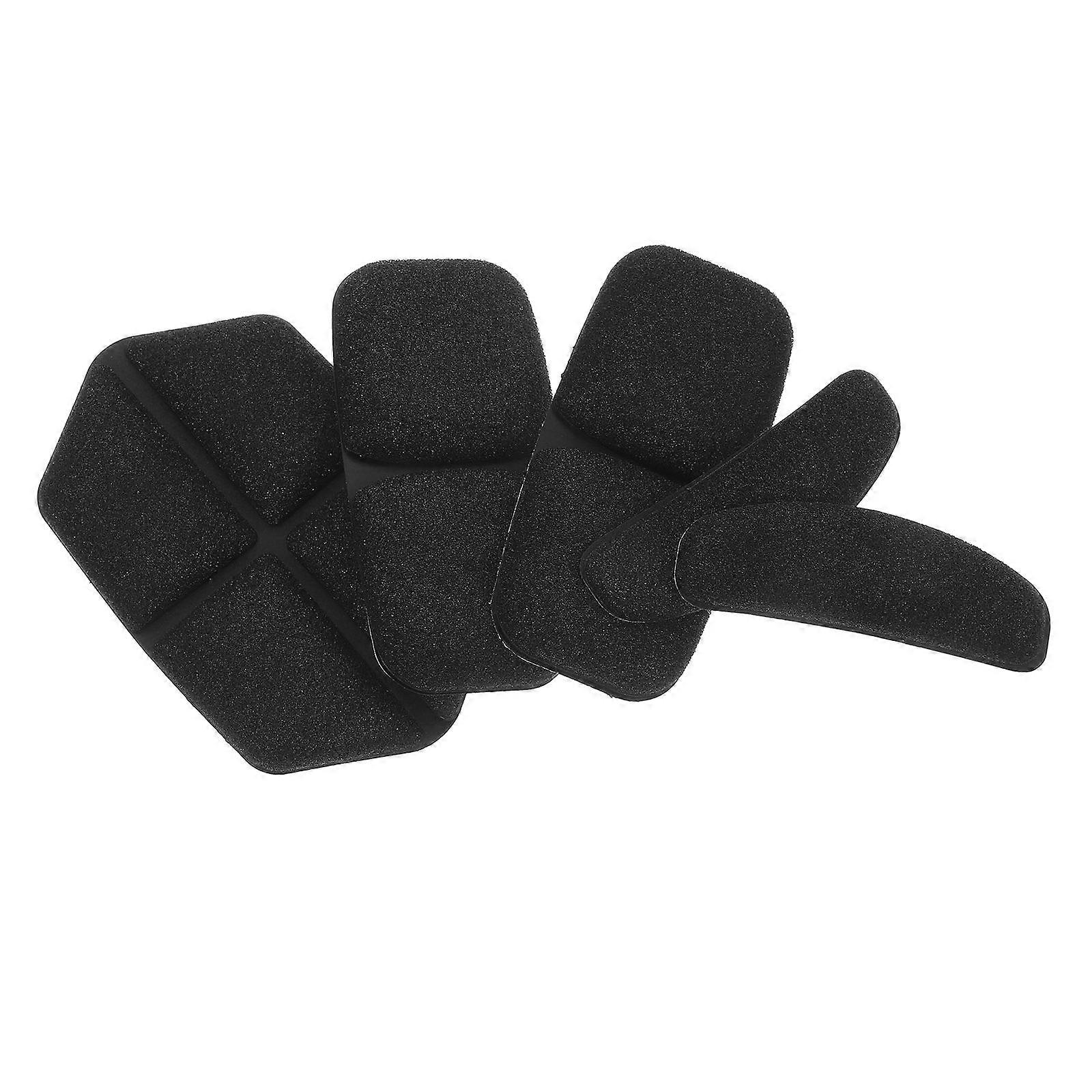 Bicycle Padding Replacement Pads 5Pcs Enhanced Protection Comfortable Design For Cycling Scenarios Black Sponge