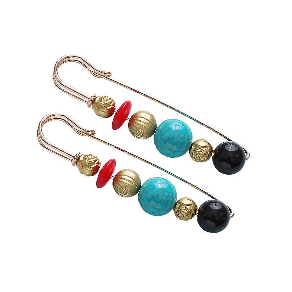 2Pcs Heavy Duty Retro Brooches For Clothes Accessories Ideal For Party Anniversary And All Occasions