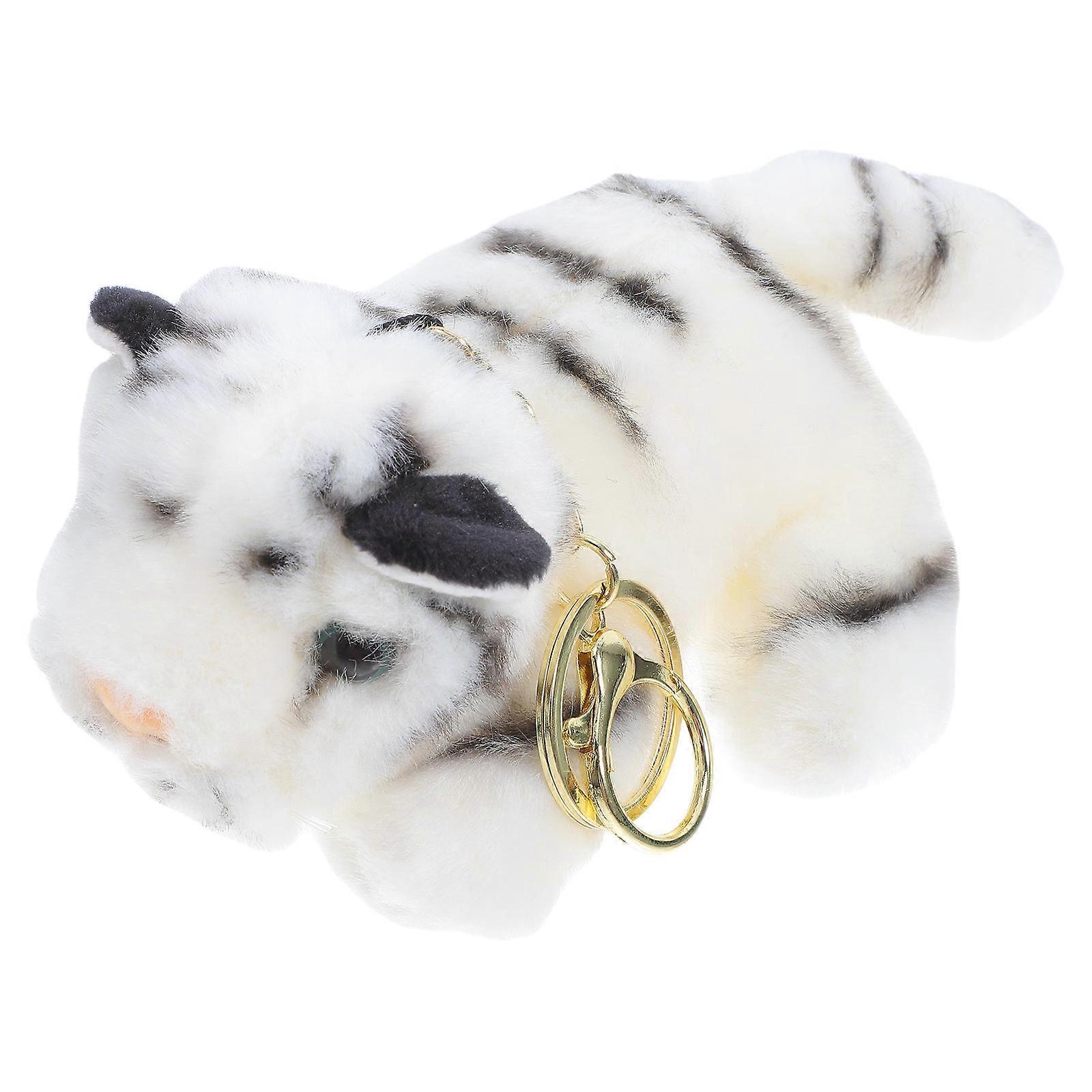 Cute Keychains Plush Tiger Doll Keychain for Bag Accessories 4Pcs Pack