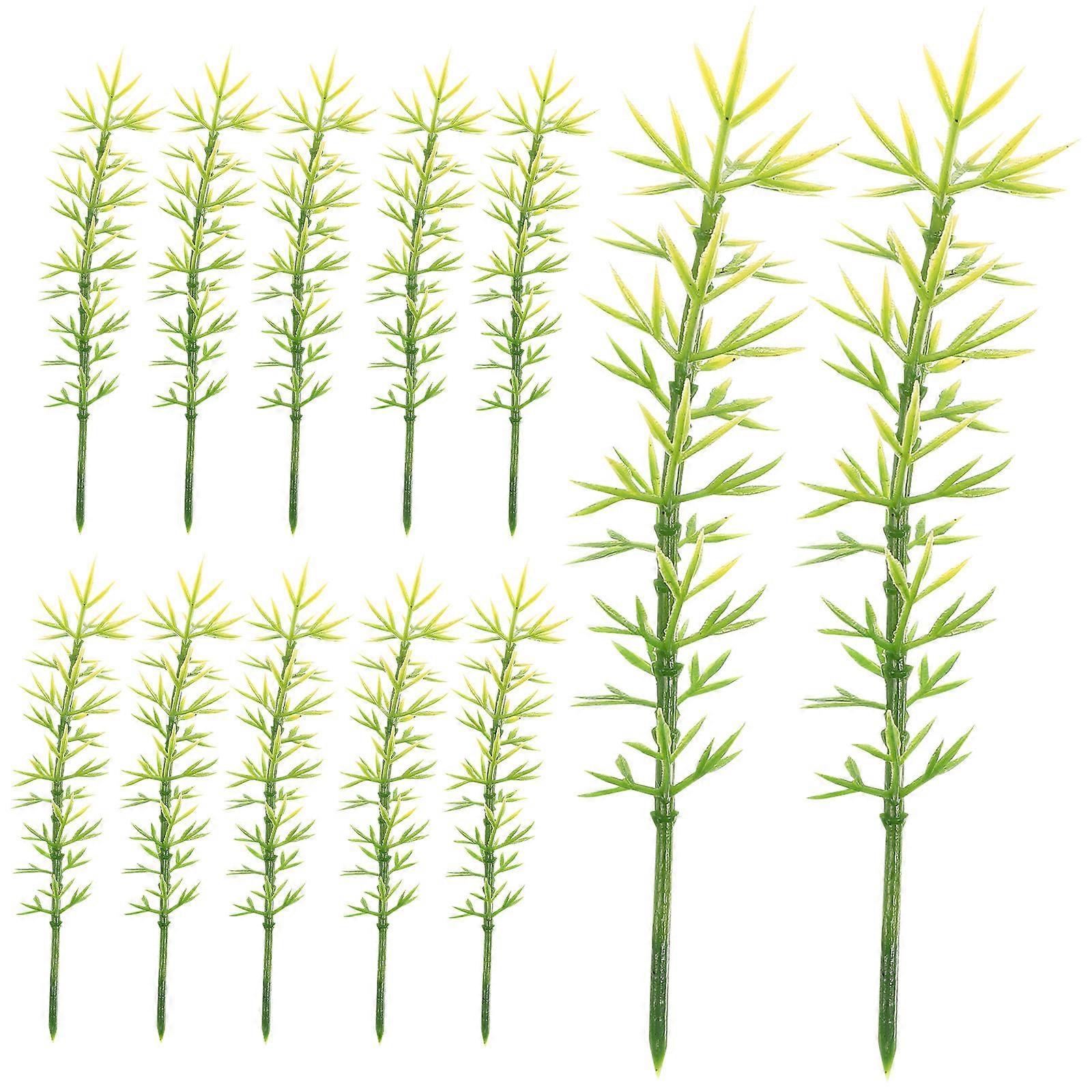 Model Bamboo Trees Plastic Model Tree Green for Landscape Decor 100Pcs