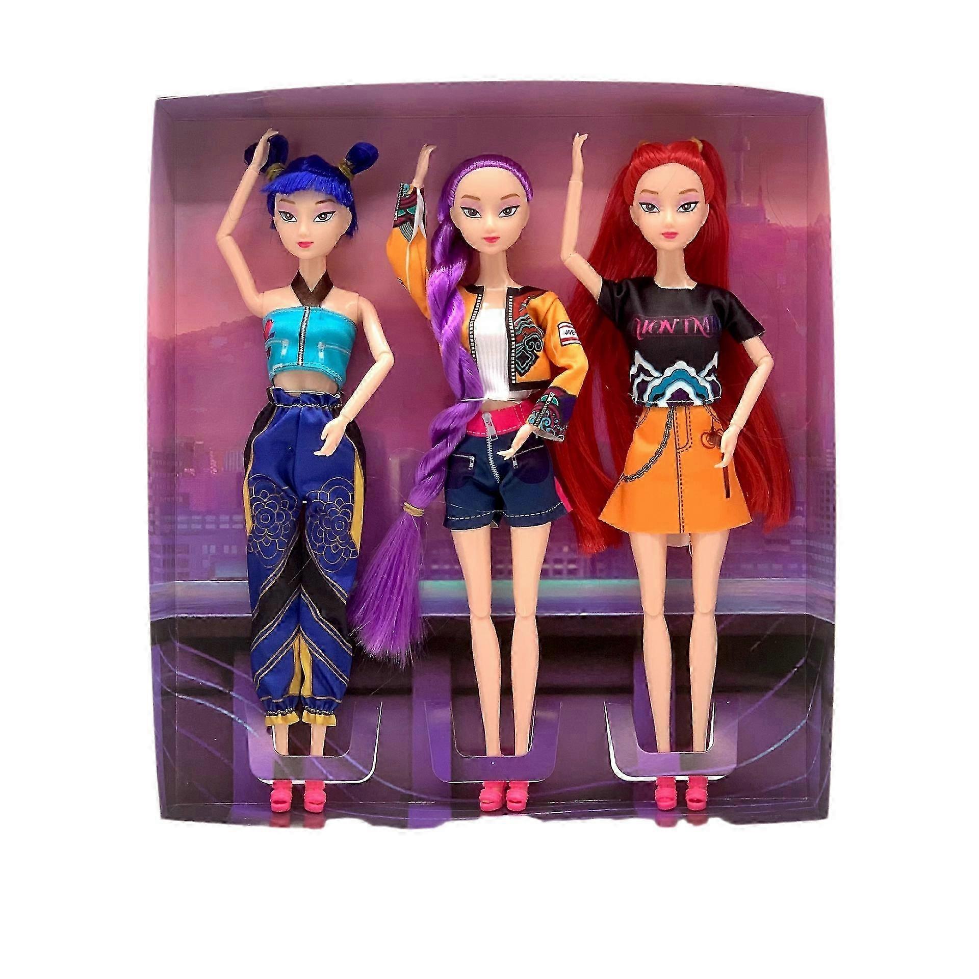 K-POP Demon Hunter Girl Group Dolls – LumimiraZoe 11" Vinyl Figures (3-Pack)