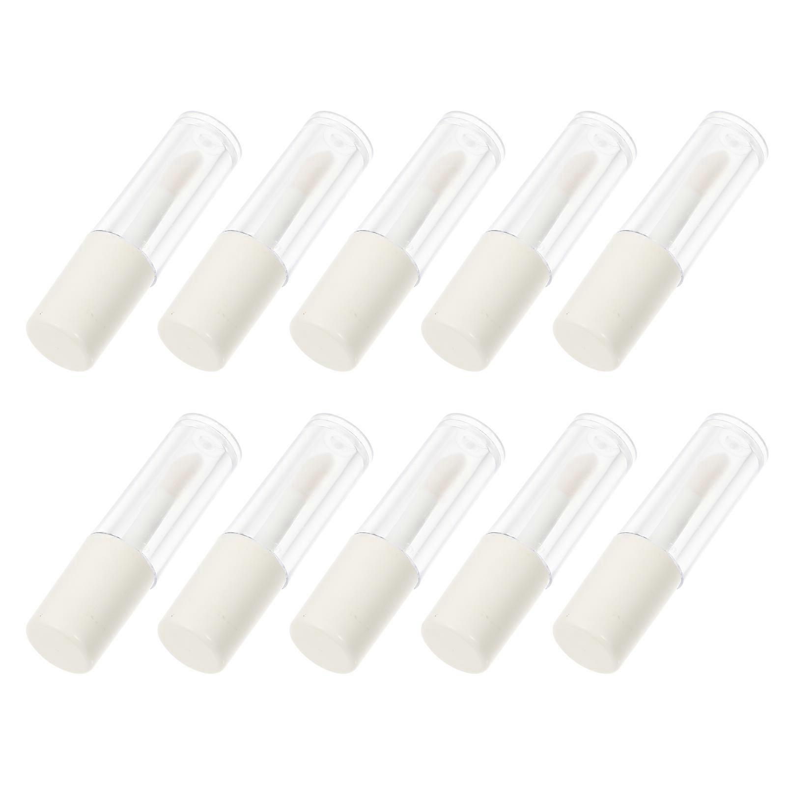 Lip Gloss Tubes Empty Container for Storage Use 10Pcs White Plastic Tubes