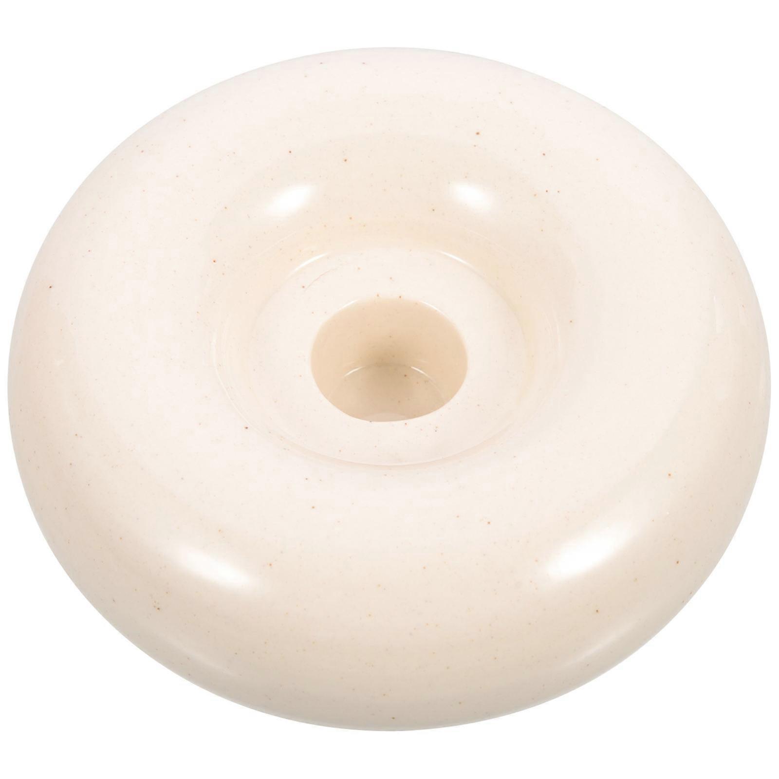 Beige Ceramic Tea Light Candle Holder for Decorative Setting