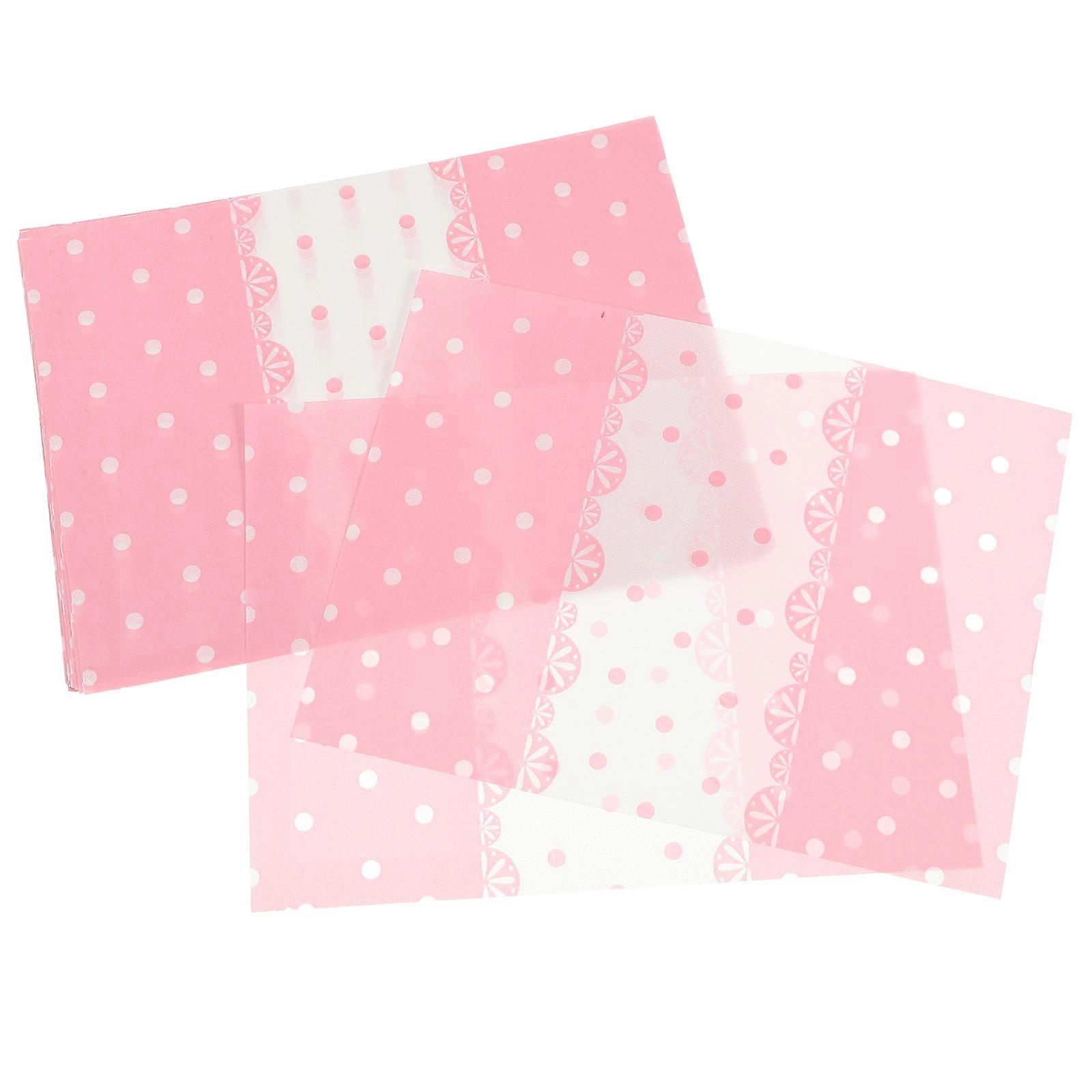 500 Sheets Dot- Wrapping Paper Ideal For Everyday Use And Gift Giving Pink Decorative Packaging