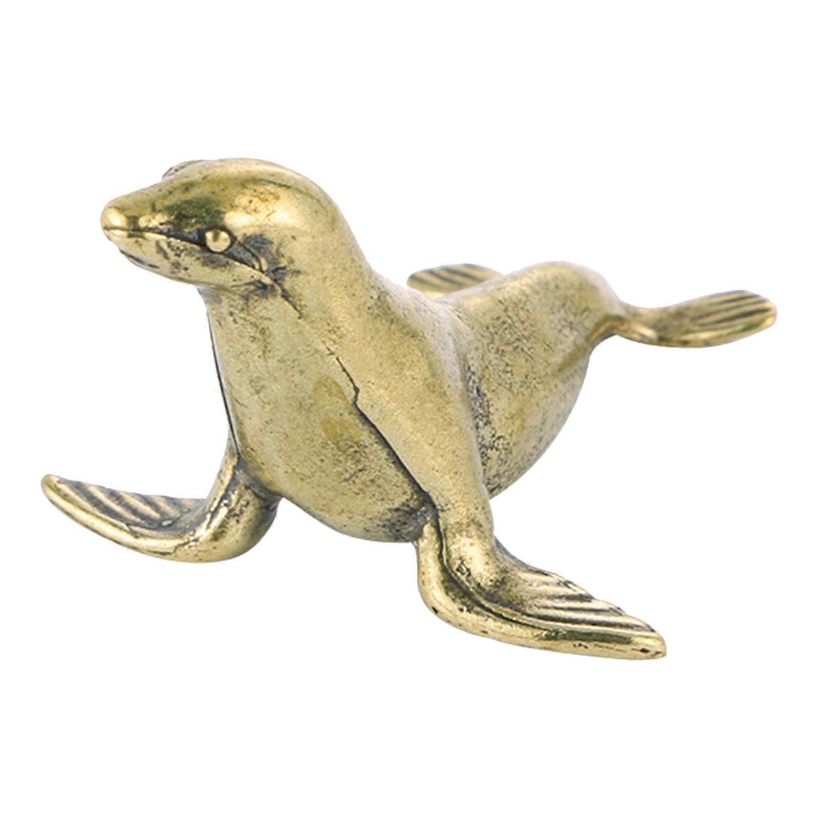 Brass Desktop Seal Ornament for Decor Creative Mini Seal Gift