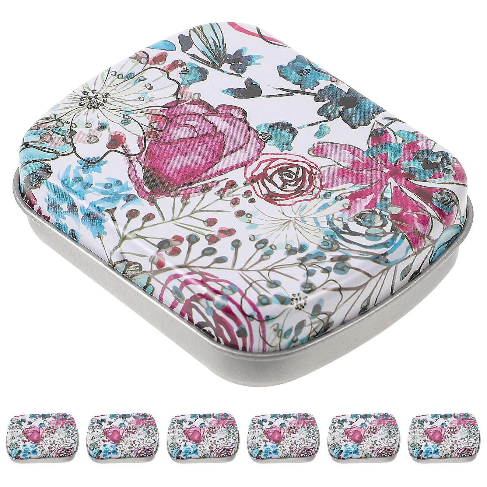 Iron Flip-Type Small Storage Box for Sample Candy 18Pcs Organizer
