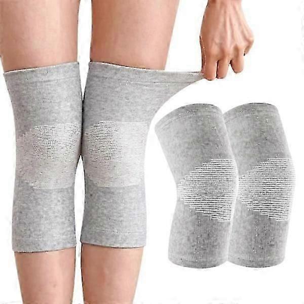 Ginocchiere in bambù, 2 ginocchiere sportive per uomo e donna, ginocchiere per l'artrosi del ginocchio, ginocchiere elastiche (XL)