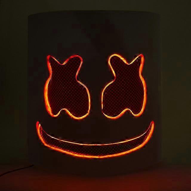 DJ מסכת ראש זוהרת כמו בחיים מסכת מרשמלו מסכת קסדה נושמת פסטיבל קרנבל עמיד אביזרי מסיבת ליל כל הקדושים קוספליי