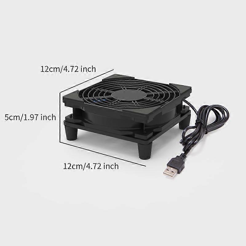 Quiet USB Interface Cooling Fan,Used for Router Rack DIY, Modem Receiver, Audio Video Network Cabinet Server Cooling Project, La