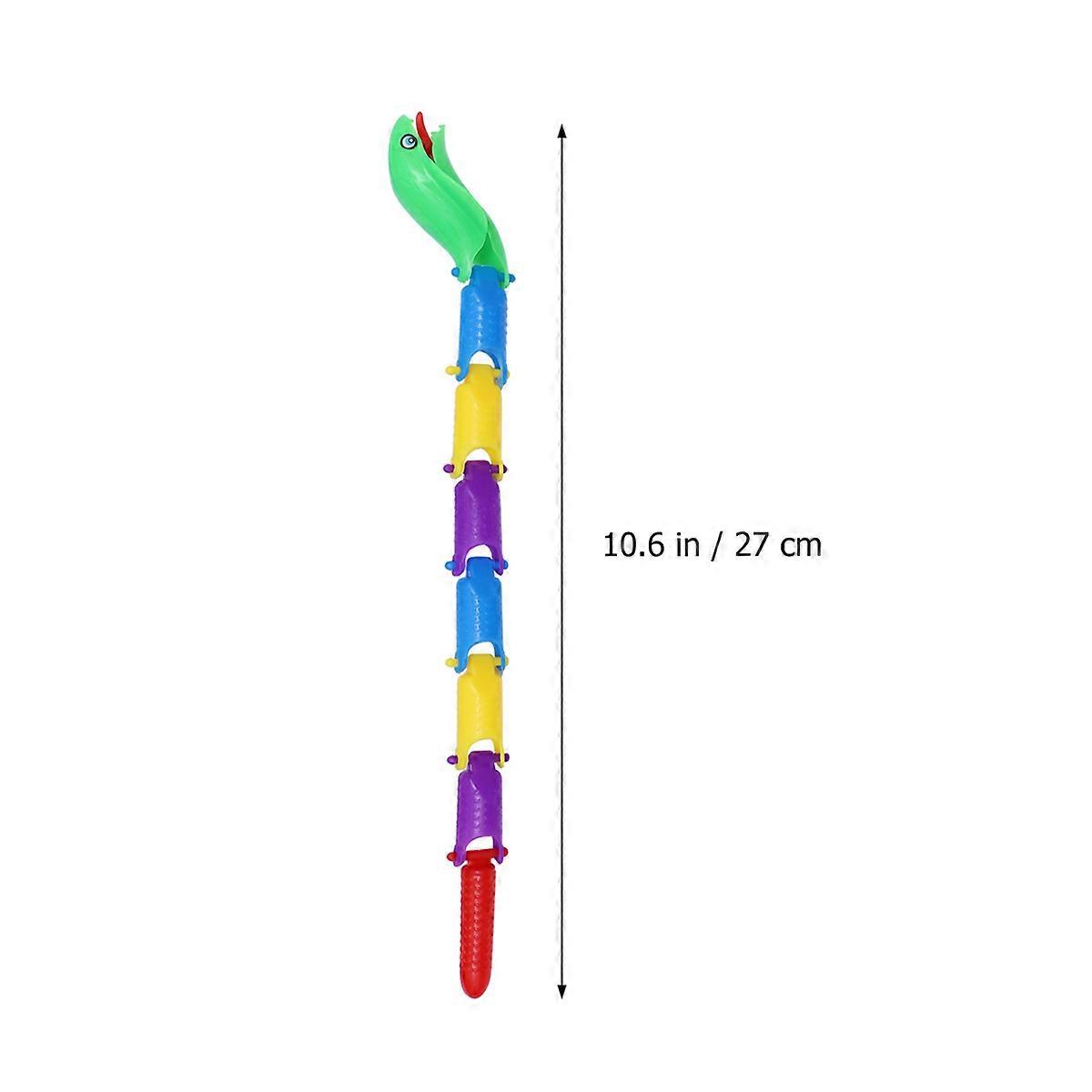 Rubber Snake Toy Prank Snake Toy Set for Kids Playing 5Pcs Assorted Color