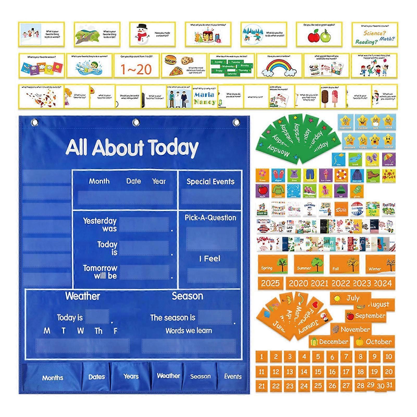 All about Today Pocket Chart Teaching Materials for Education Center Student