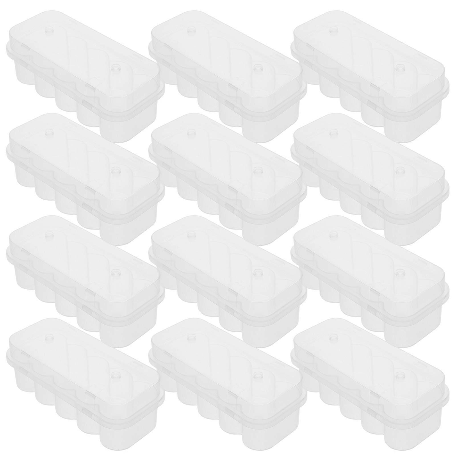 Transparent Plastic Vial Storage Case for Clinics with Lid 40Pcs Container