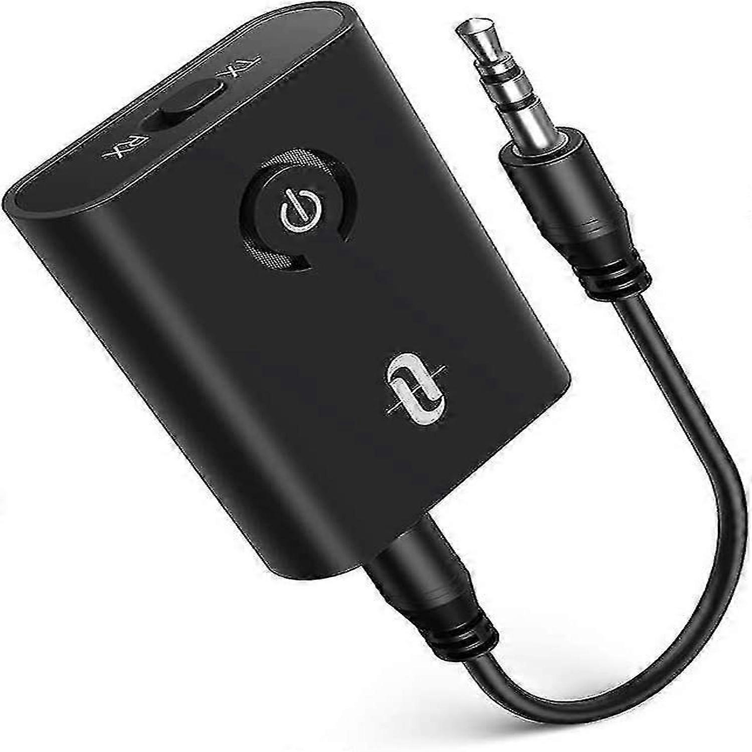 Bluetooth 5.0 Transmitter/receiver, Taotronics 2-in-1 Wireless 3.5mm Audio Adapter (aptx Low Latency