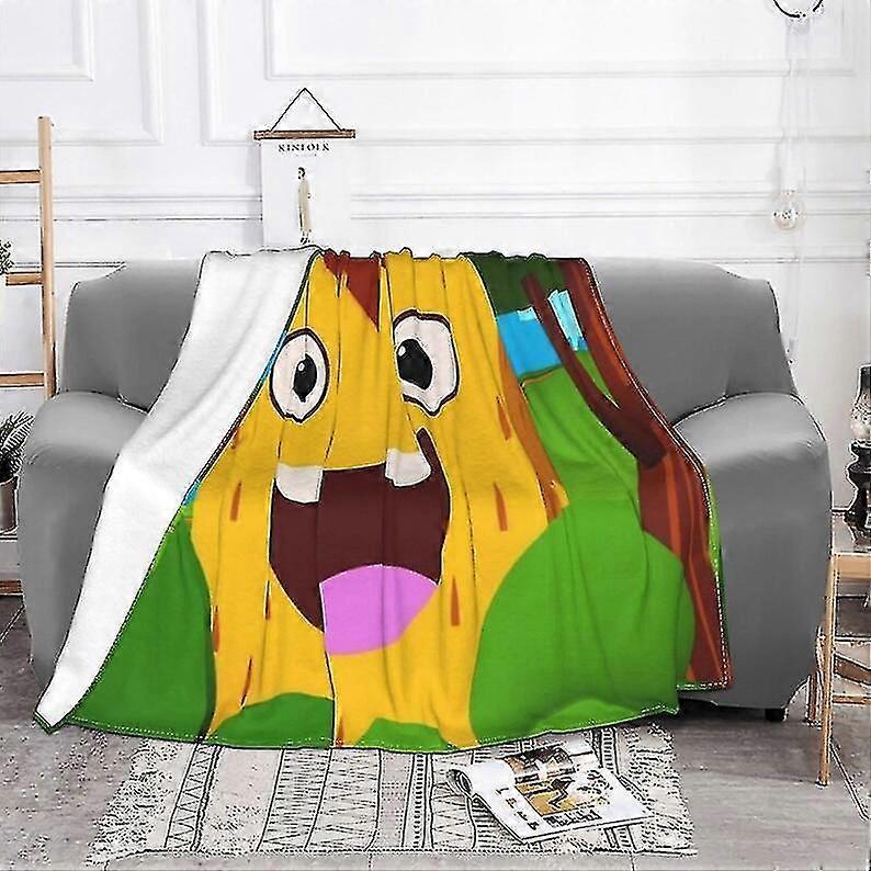 Blanket Two Layers Blanket Big Block Singsong Custom Name Printed Bedspread Sofa Covers Travel Camping Blanket Christmas Gift