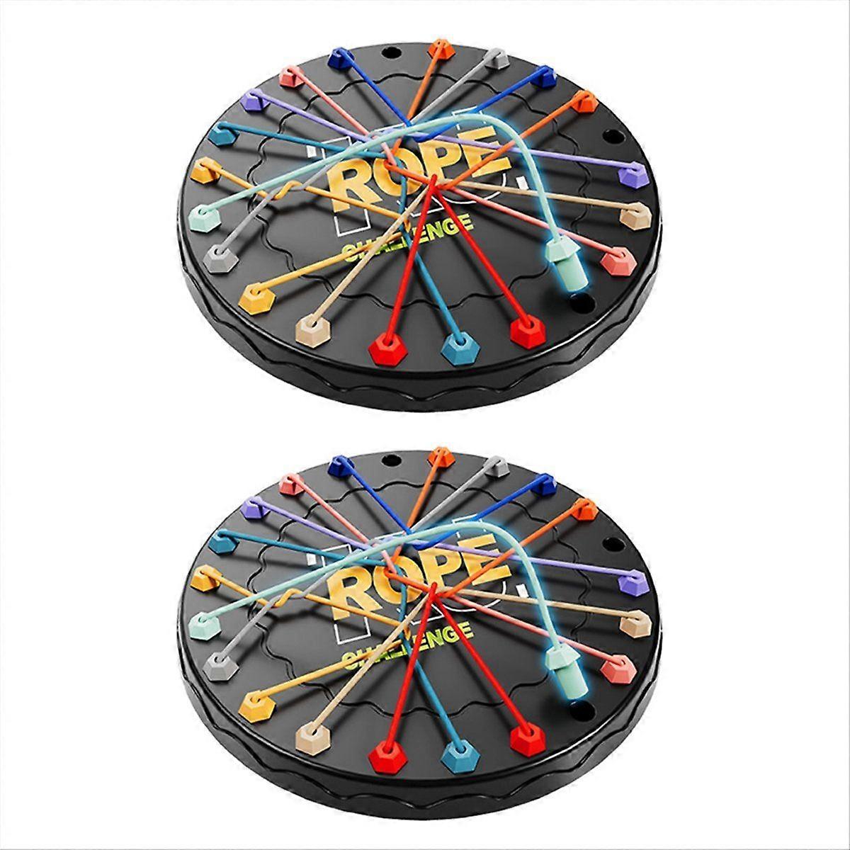 2X Rope Untangling Unlock Board Game Challenge Puzzle Toy Children Rope Decoding Logic Training Par