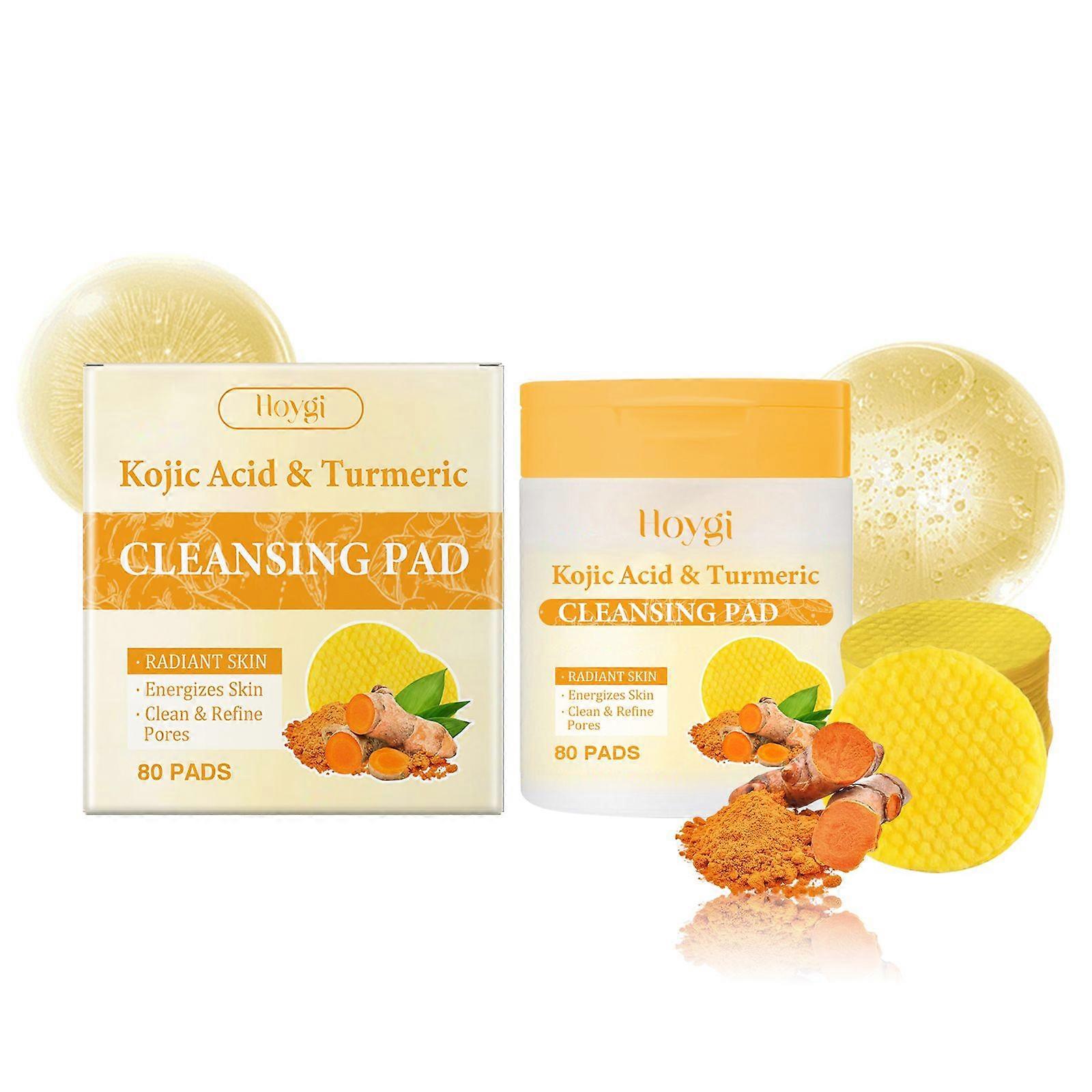 Hoygi Curcumic Acid Cleansing Pad Gently Cleanses, Moisturizes And Refreshes The Face. Pore Cleansing Pad