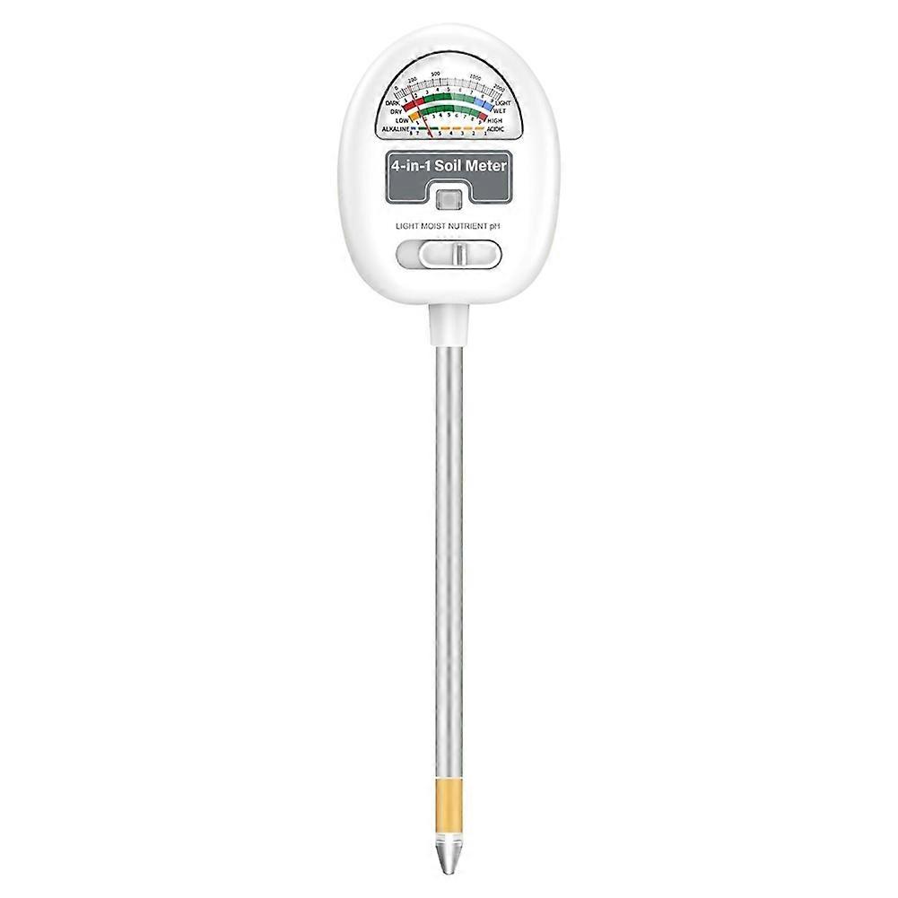4-In-1 Soil Moisture Meter Soil pH Meter White
