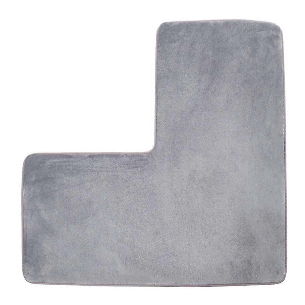 NonSlip LShaped Bath Mat, Soft Bathroom Floor Rug, Model A, For Corner Shower Spaces