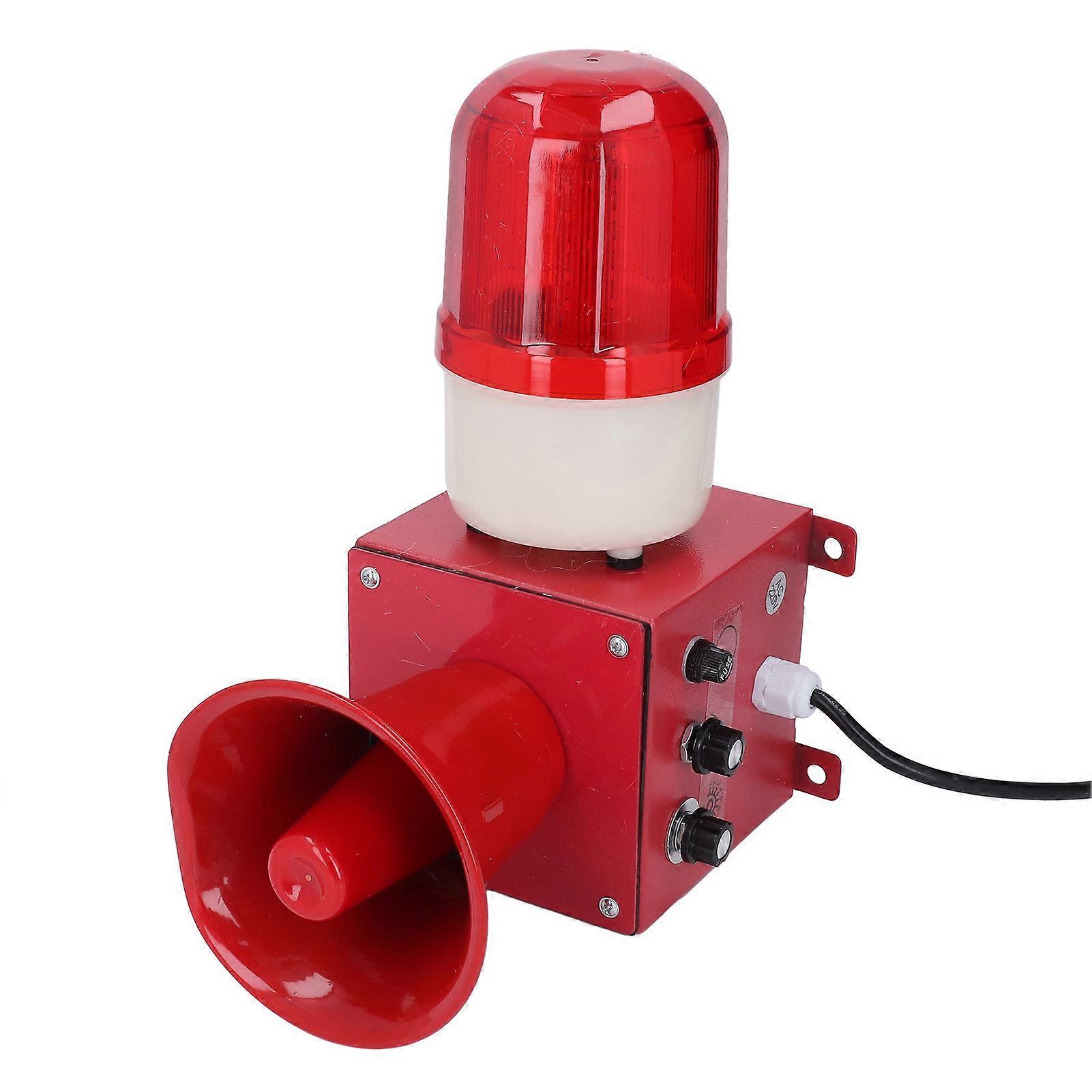 Industrial Sound and Light Alarm 9 Types Sounds 130DB Emergency Warning Light Outdoor Alarm for Port US Plug 110V 