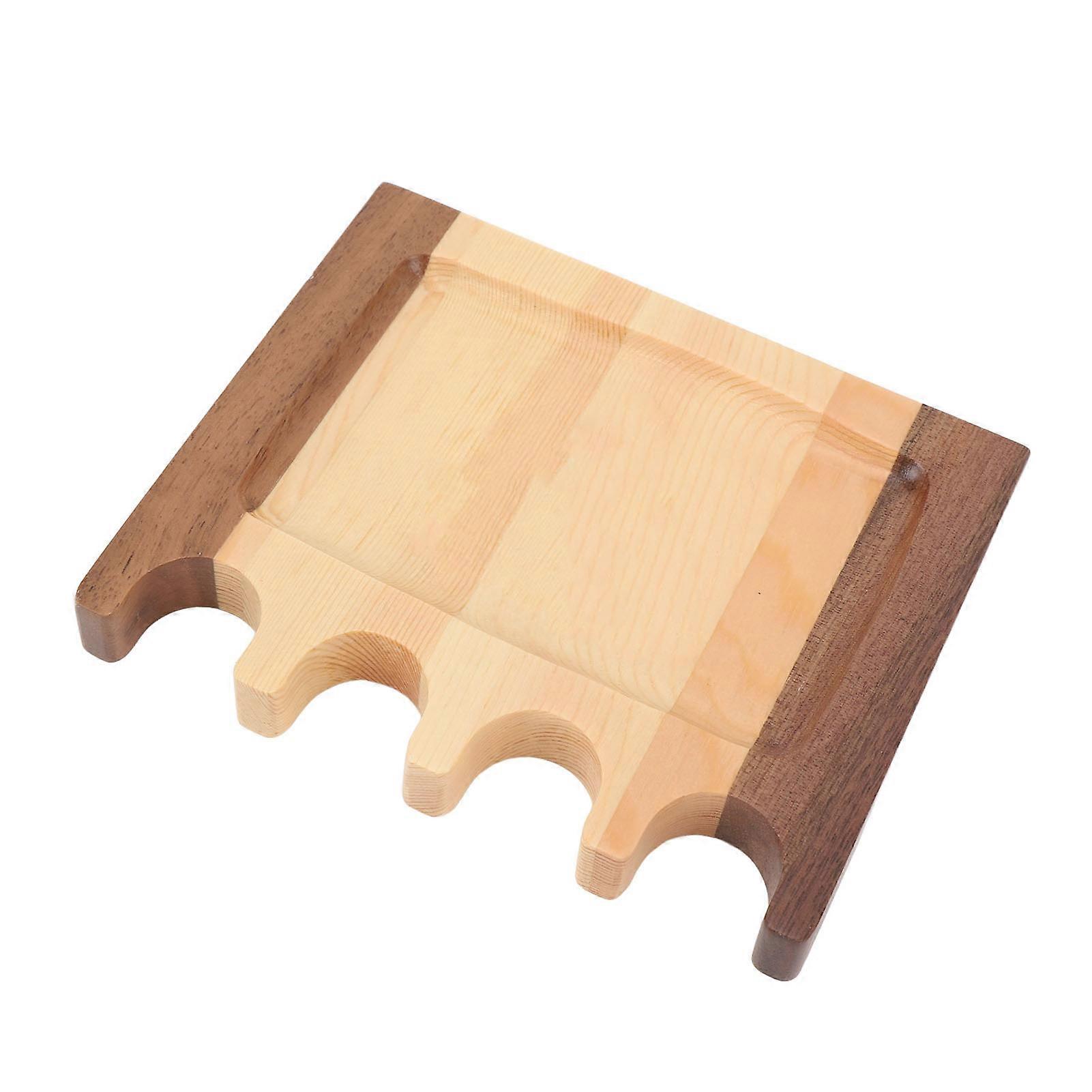 حامل جديلة المسبح 4 ثقوب حامل عصا حمام السباحة المحمولة لطاولة البلياردو جديلة رف مخلب الخشب الصلب 